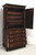 SOLD -  LINK-TAYLOR Heirloom Solid Mahogany Chippendale Armoire / Linen Press
