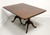 CRAFTIQUE Solid Mahogany Queen Anne Double Pedestal Dining Table