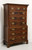 SOLD - HENREDON Aston Court Banded Mahogany Chippendale Tall Chest on Chest - B