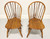 HALE Mid 20th Century Solid Oak Windsor Dining Side Chairs - Pair B