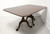 SOLD - HENKEL HARRIS 2210 29 Solid Mahogany Queen Anne Double Pedestal Dining Table