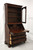 SOLD  - HENKEL HARRIS 6001/6003 29 Solid Mahogany Chippendale Secretary Desk with Glass Bookcase