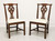 SOLD -  HENKEL HARRIS 101S 29 Mahogany Chippendale Dining Side Chairs - Pair C