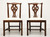 SOLD -  HENKEL HARRIS 101S 29 Mahogany Chippendale Dining Side Chairs - Pair C