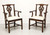 HENKEL HARRIS 101A 29 Mahogany Chippendale Dining Armchairs - Pair