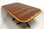 ETHAN ALLEN Newport Banded Flame Mahogany Retangular Double Pedestal Dining Table