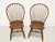 D.R. DIMES Cherry Finish Windsor Dining Side Chairs - Pair D