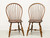 D.R. DIMES Cherry Finish Windsor Dining Side Chairs - Pair D