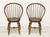 D.R. DIMES Cherry Finish Windsor Dining Side Chairs - Pair D
