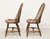 D.R. DIMES Cherry Finish Windsor Dining Side Chairs - Pair D