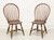 D.R. DIMES Cherry Finish Windsor Dining Side Chairs - Pair D