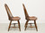 D.R. DIMES Cherry Finish Windsor Dining Side Chairs - Pair A