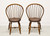 D.R. DIMES Cherry Finish Windsor Dining Side Chairs - Pair A