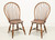 D.R. DIMES Cherry Finish Windsor Dining Side Chairs - Pair A