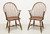 D.R. DIMES Cherry Finish Windsor Continuous Arm Dining Armchairs - Pair