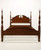 Late 20th Century Cherry Chippendale Queen Size Short Poster Bed