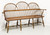 D.R. DIMES Cherry Finish Windsor Triple Back Bench