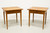 SOLD - Vintage 20th Century Solid Pine Rustic Style End Side Tables - Pair