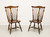 SOLD - UNIQUE FURNITURE Solid Cherry Old Salem Finish Windsor Dining Side Chairs - Pair