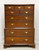 SOLD  - CRAFTIQUE Solid Mahogany Chippendale Style Chest on Chest with Ogee Feet