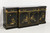 KARGES Black Lacquer Asian Chinoiserie Breakfront Buffet Credenza