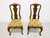 HENREDON 18th Century Portfolio Walnut Queen Anne Dining Side Chairs - Pair A