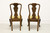 HENREDON 18th Century Portfolio Walnut Queen Anne Dining Side Chairs - Pair A