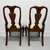 HENKEL HARRIS 110S 29 Solid Mahogany Queen Anne Dining Side Chair - Pair B