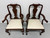 HENKEL HARRIS 110A 29 Solid Mahogany Queen Anne Dining Armchairs - Pair