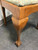 SOLD - Vintage Quartersawn Tiger Oak Chippendale Ball in Claw Dining Accent Side Chairs - Pair