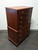 SOLD OUT - HENKEL HARRIS 119 24 Solid Black Cherry Chippendale Chest on Chest