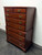 SOLD OUT - HENKEL HARRIS 119 24 Solid Black Cherry Chippendale Chest on Chest