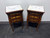 SOLD OUT - Petite French Provincial Louis XV Style Marquetry Inlaid Marble Top Nightstands - Pair