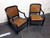 SOLD - BAKER Milling Road Sheraton Occassional Chairs Cane & Lacquer - Pair