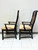 SOLD OUT - BROYHILL PREMIER Ming Collection Vintage Asian Chinoiserie Dining Captain Arm Chairs - Pair