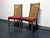SOLD - DREXEL HERITAGE Accolade Campaign Style Dining Side Chairs - Pair 2