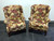 SOLD - Straight Leg Chippendale Style Wing Back Chairs - Pair