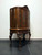 SOLD - Italian Neo-Classical Inlaid Walnut Hand Painted Amoire Bar Cabinet