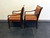 SOLD OUT - Contemporary Transitional Style Cherry Open Arm Chairs by Fairfield