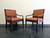 SOLD OUT - Contemporary Transitional Style Cherry Open Arm Chairs by Fairfield