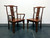 SOLD - Solid Rosewood Carved Asian Dining Chairs - Set of 6