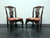 SOLD - HEKMAN Marsala Oak French Country Dining Side Chairs - Pair 2