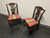 SOLD - HEKMAN Marsala Oak French Country Dining Side Chairs - Pair 1