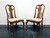 SOLD - HARDEN Solid Cherry Queen Anne Dining Side Chairs Champagne Finish - Pair  A