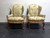 SOLD - STICKLEY Brooklyn Heights Chippendale Wing Back Chairs with Ball in Claw Feet - Pair