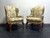 SOLD - STICKLEY Brooklyn Heights Chippendale Wing Back Chairs with Ball in Claw Feet - Pair