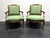 SOLD - Vintage French Provincial Louis XV Style Bergere Armchairs by Sam Moore - Pair