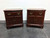 SOLD OUT - DREXEL HERITAGE Chippendale Flame Mahogany Nightstands Bedside Chests - Pair 