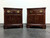 SOLD OUT - DREXEL HERITAGE Chippendale Flame Mahogany Nightstands Bedside Chests - Pair 