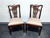 SOLD OUT - HICKORY CHAIR Solid Mahogany Chippendale Straight Leg Dining Side Chairs - Pair 2